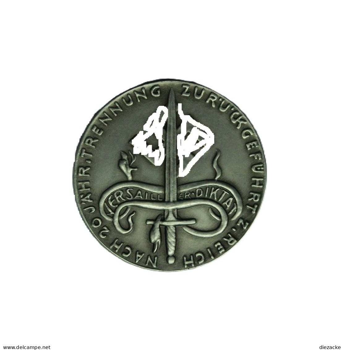 Belgien 1940 Eupen-Malmedy, Heimkehr, AE-Medaille (Weißmetall) Vz (EM081 - Unclassified