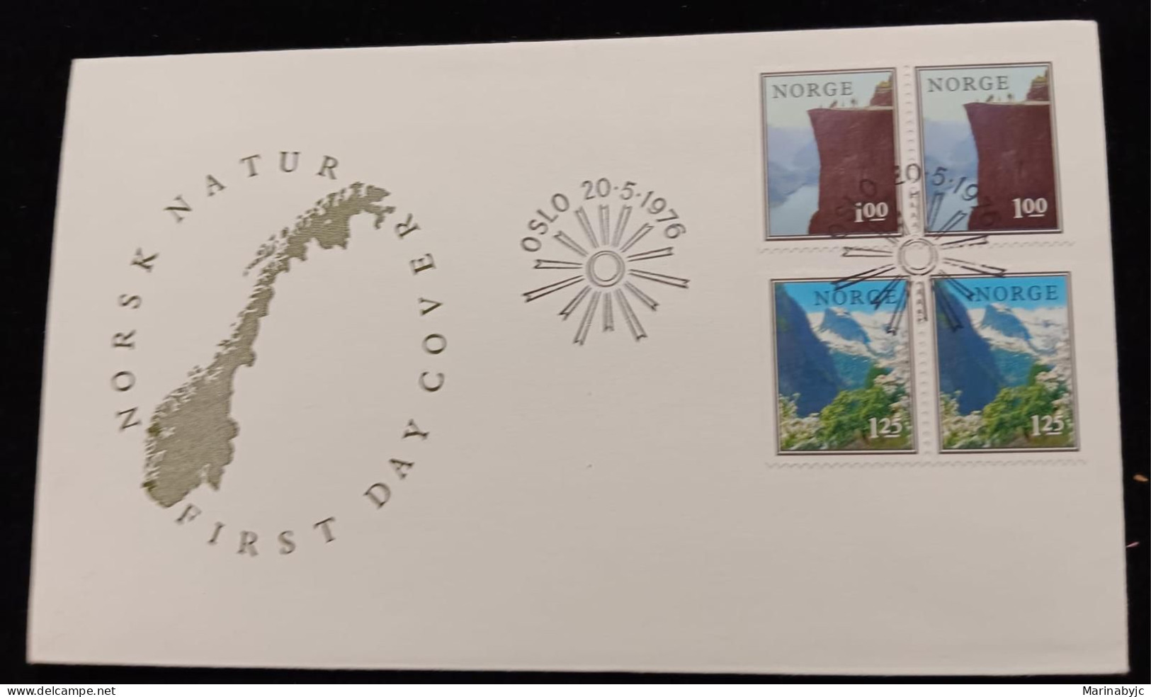 C) 1976. NORWAY. FDC. NATURE. XF - Europe (Other)