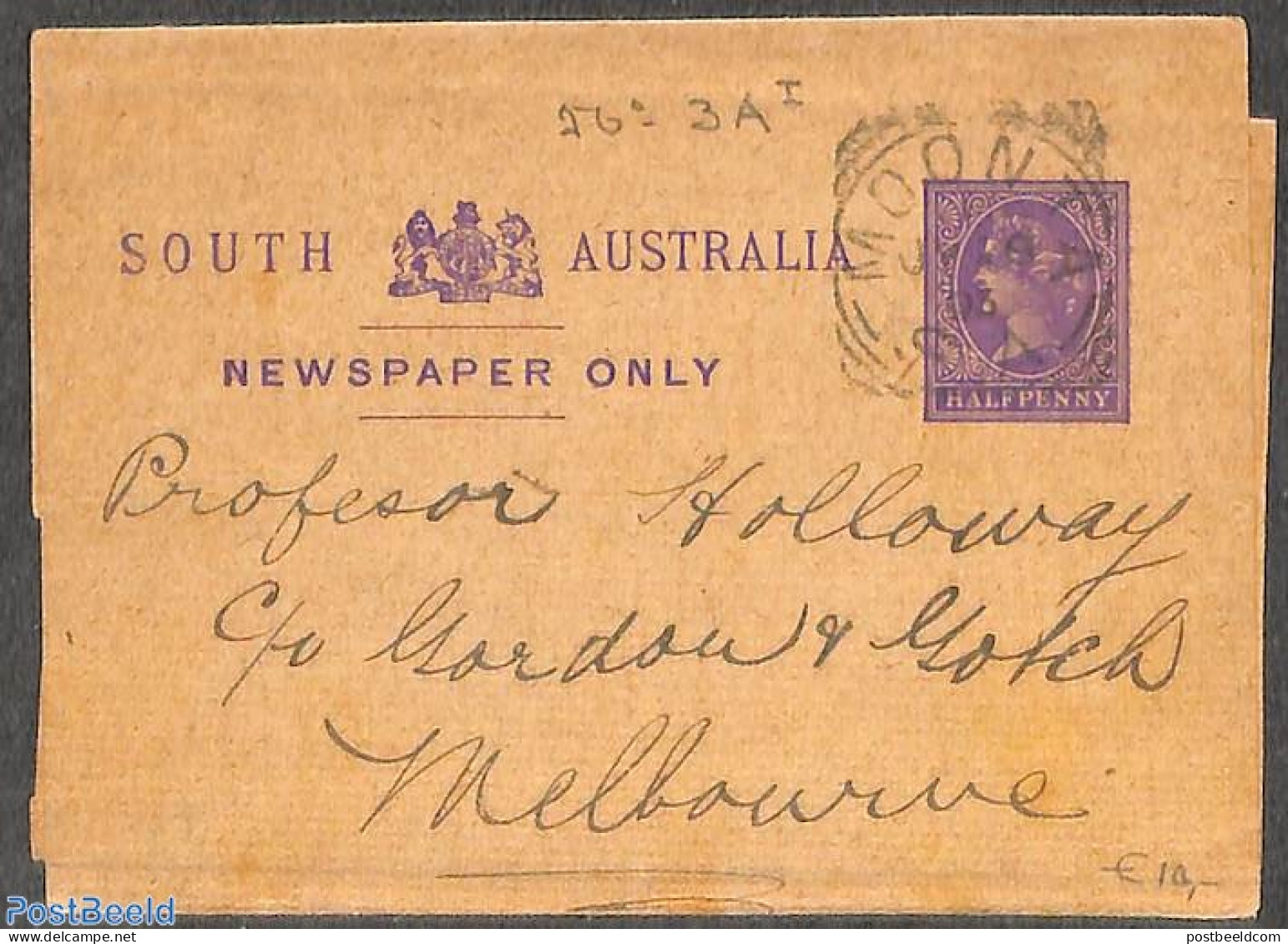 Australia, South Australia 1880 Wrapper 1/2d, Used, Used Postal Stationary - Other & Unclassified