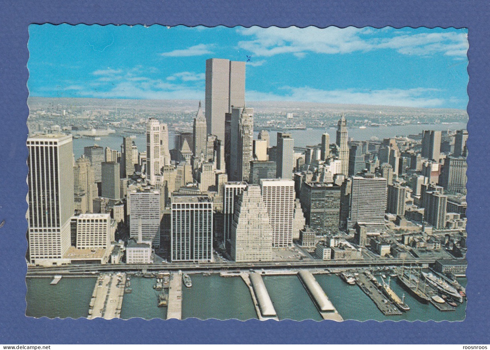 POSTE AERIENNE NATIONS UNIES   - UNITED NATIONS AIR MAIL  - SUR CP MANHATTAN NYC 1980 - Covers & Documents