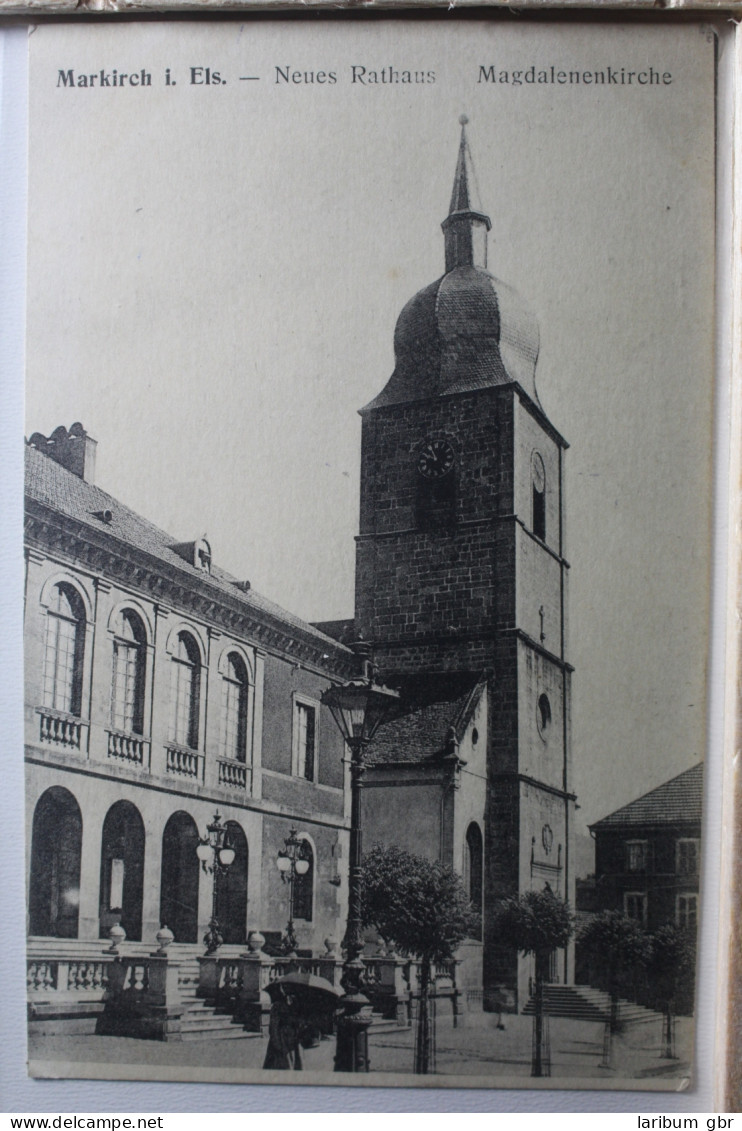 AK Markirch I. Els. Neues Rathaus - Magdalenenkirche 1918 Gebraucht #PE713 - Other & Unclassified