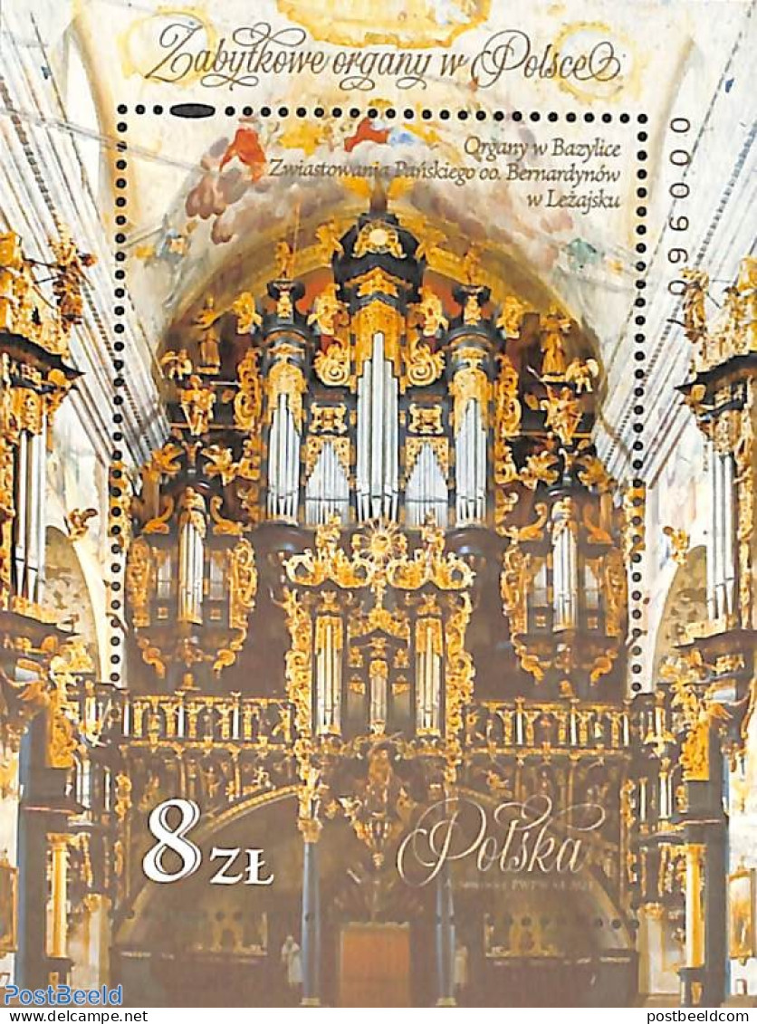 Poland 2023 Organ S/s, Mint NH, Performance Art - Religion - Music - Churches, Temples, Mosques, Synagogues - Unused Stamps