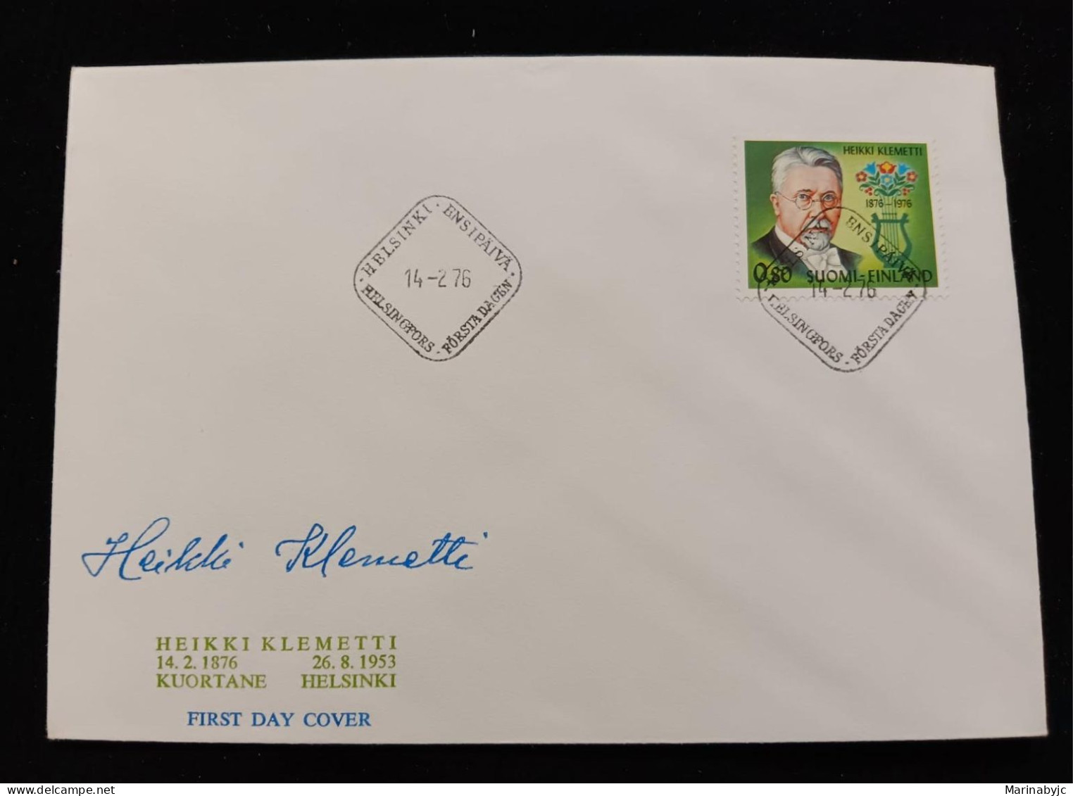 C) 1976. FINLAND. FDC.COMPOSITOR HEIKKI KLEMETTI. XF - Andere-Europa