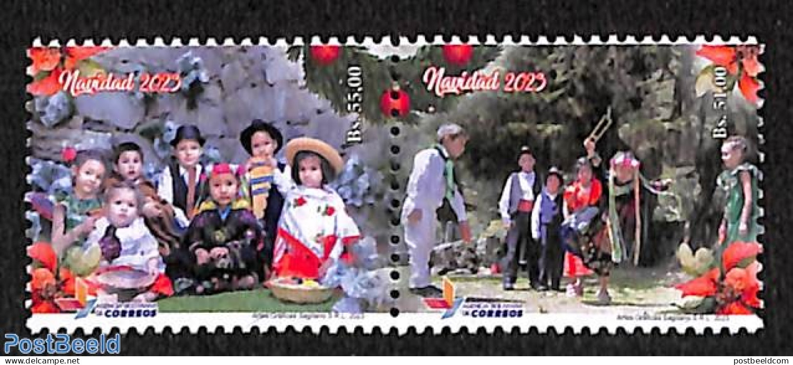 Bolivia 2023 Christmas 2v [:], Mint NH, Religion - Christmas - Weihnachten