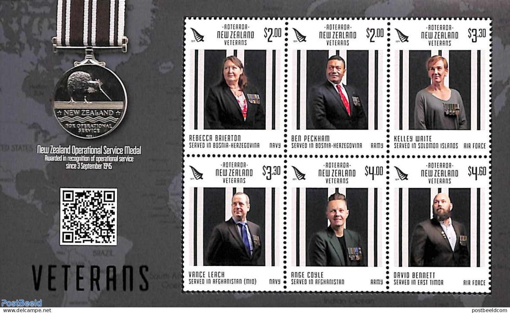 New Zealand 2024 Veterans 6v M/s, Mint NH - Unused Stamps