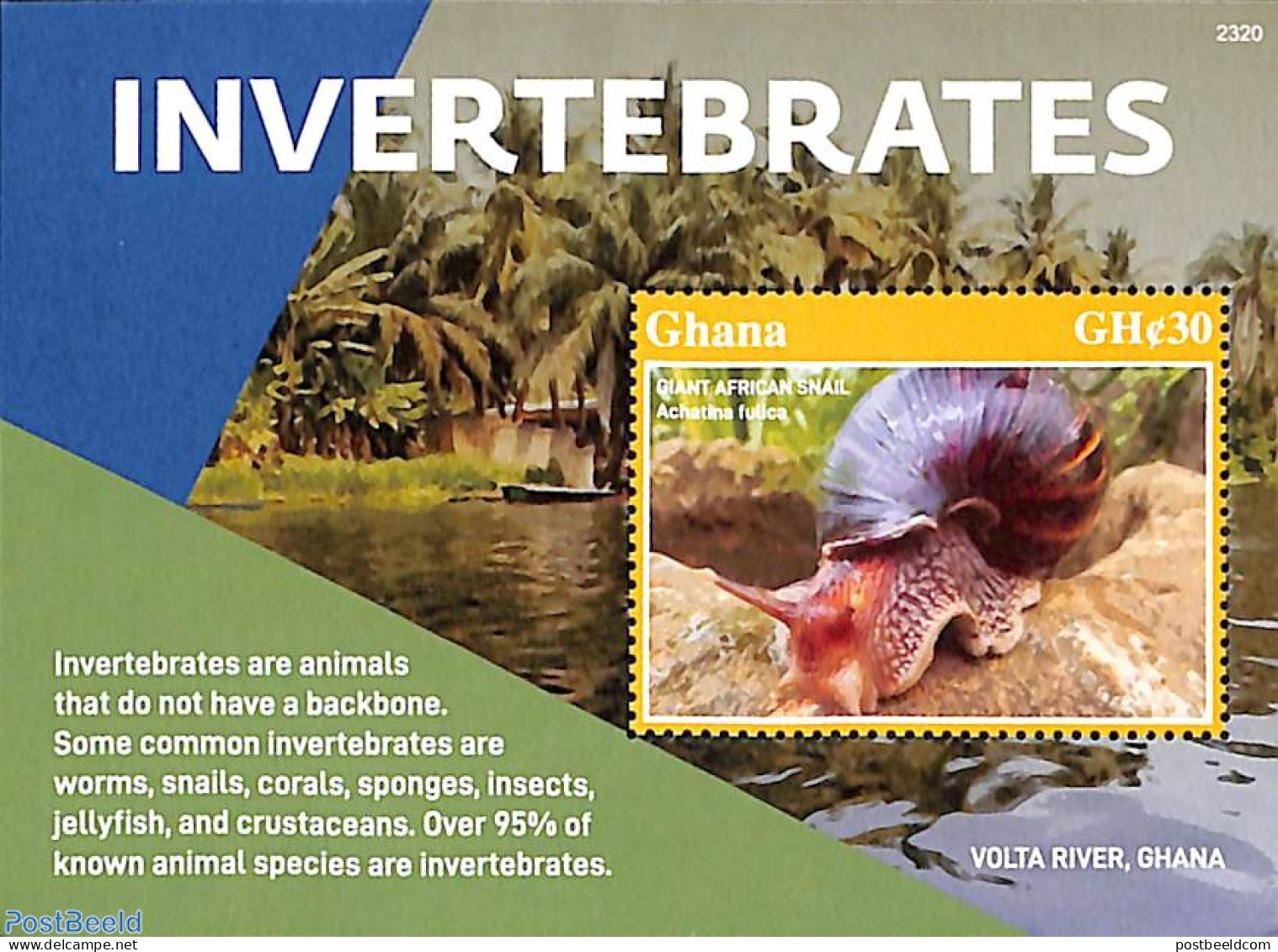 Ghana 2023 Invertebrates S/s, Mint NH, Nature - Animals (others & Mixed) - Autres & Non Classés