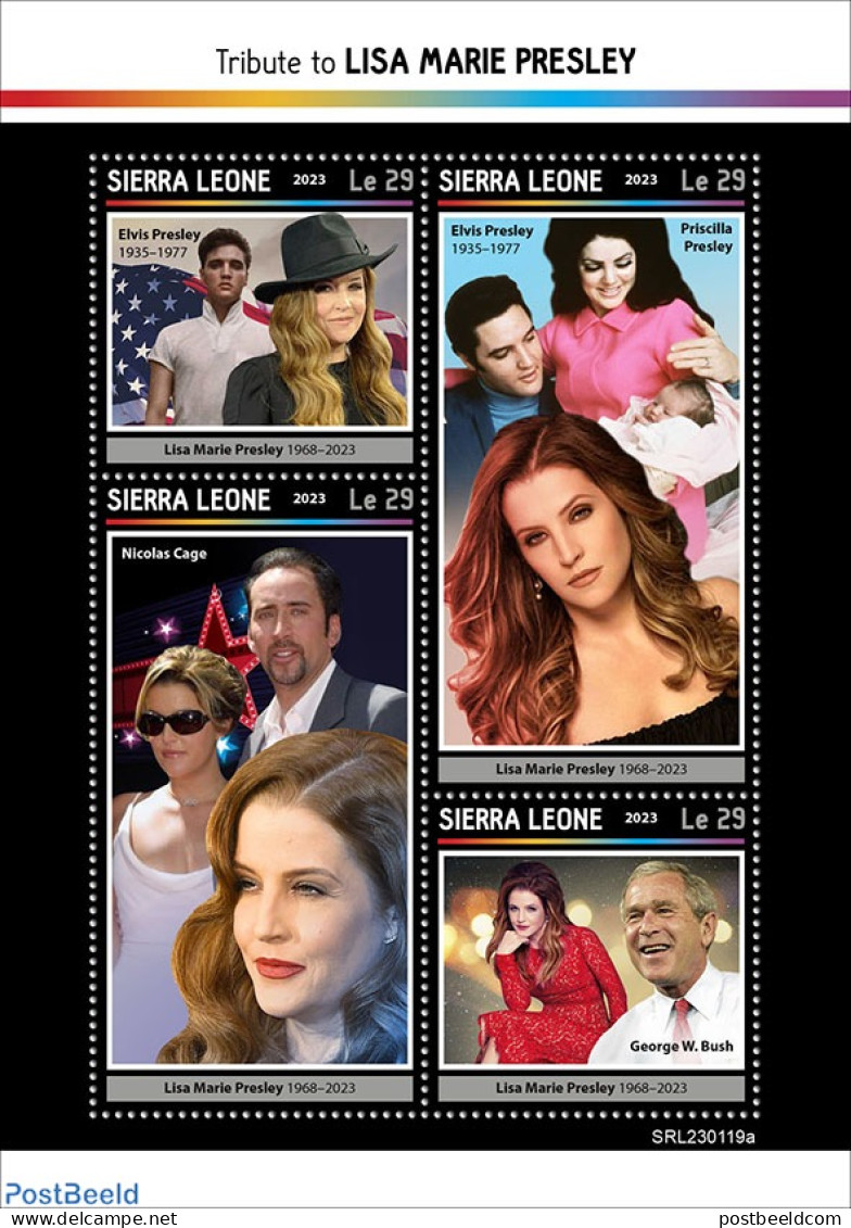 Sierra Leone 2023 Lisa Marie Presley, Mint NH, History - Performance Art - American Presidents - Elvis Presley - Movie.. - Elvis Presley