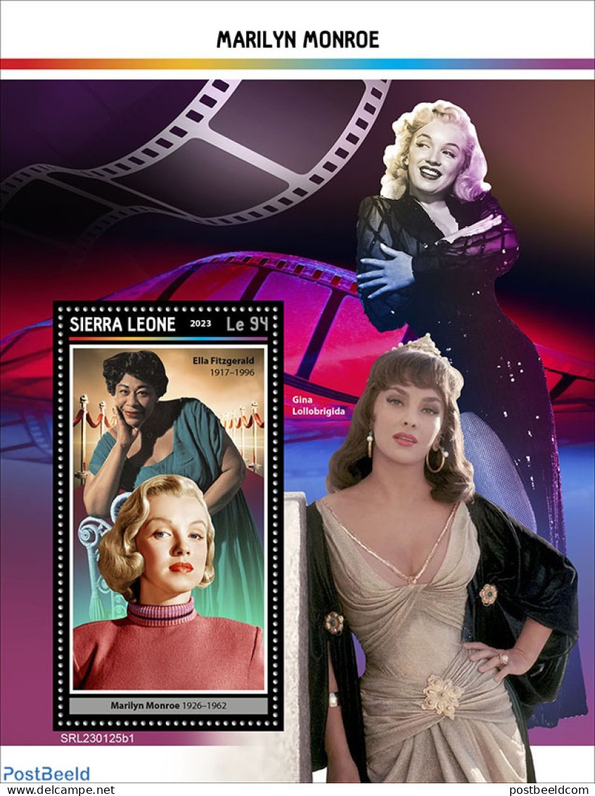 Sierra Leone 2023 Marilyn Monroe, Mint NH, Performance Art - Marilyn Monroe - Movie Stars - Actors