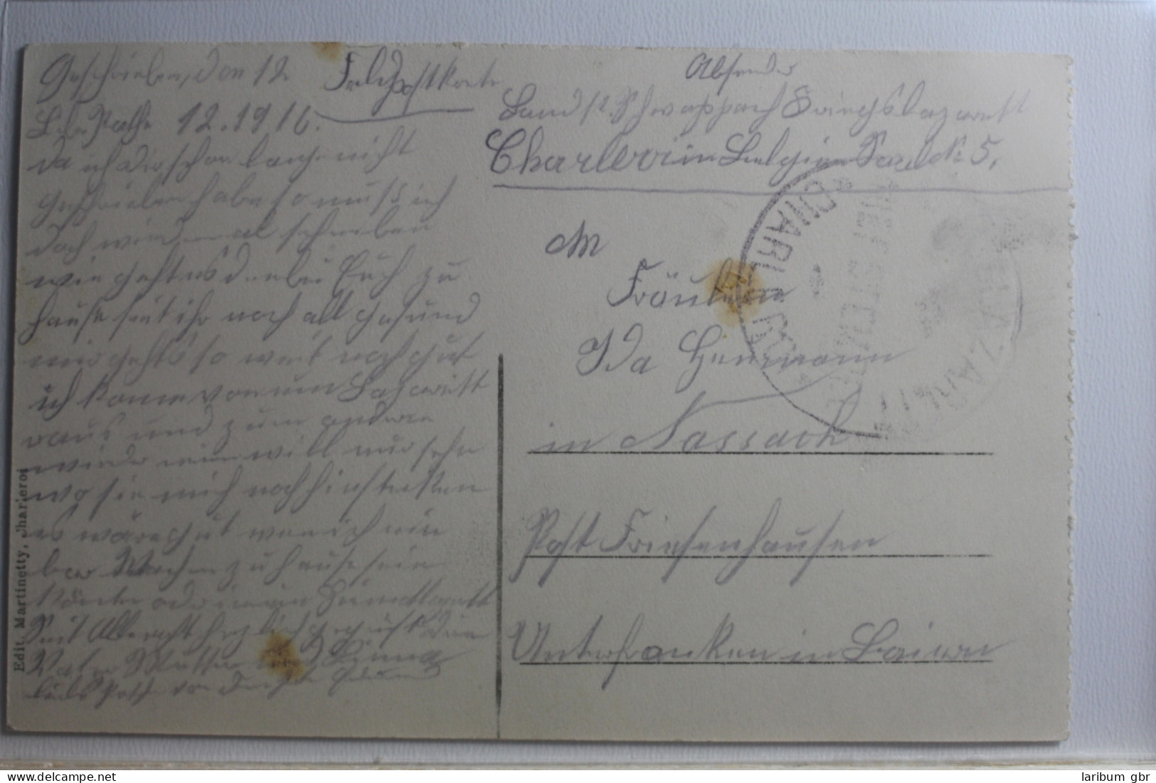 AK Charleroi Palais De Justice Feldpost 1916 Gebraucht #PG452 - Autres & Non Classés