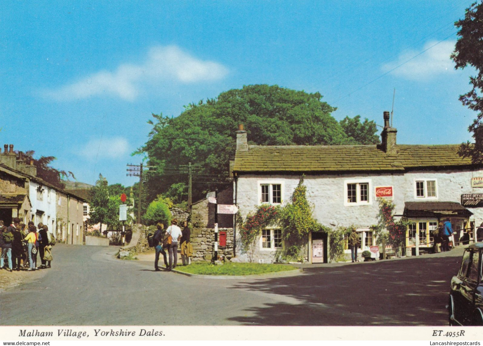 Postcard Malham Village North Yorkshire Dales Post Office & Coca Cola Sign My Ref B26483 - Other & Unclassified