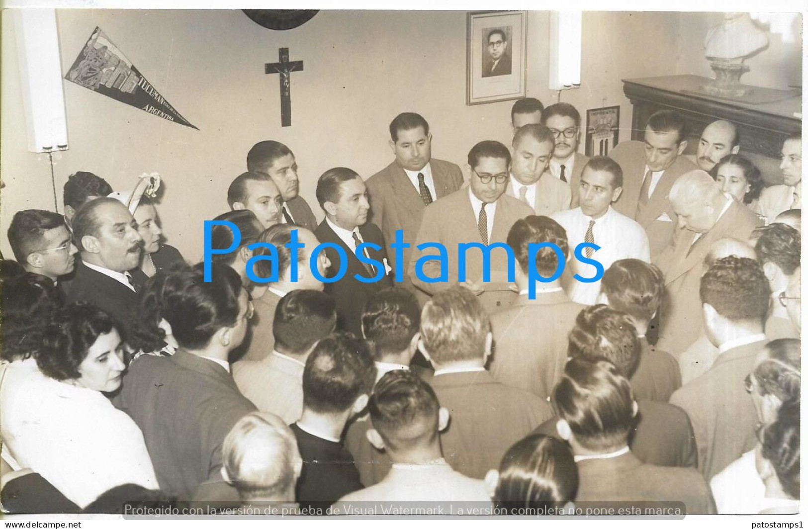 229180 ARGENTINA TUCUMAN GOBERNADOR FERNANDO RIERA 1951 POSESION SUB SECRETARIO CULTURA 18.5 X 11.5 CM PHOTO NO POSTCARD - Argentina