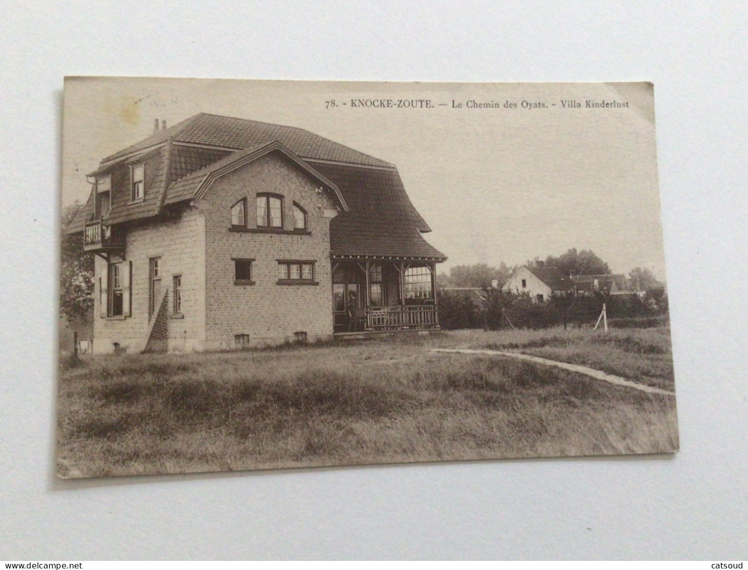 Carte Postale Ancienne (1927) Knocke-Zoute Le Chemin Des Oyats Villa Kinderlust - Knokke
