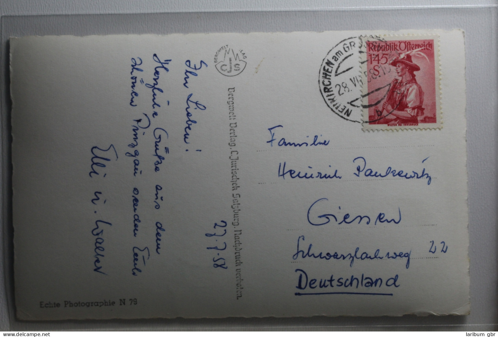 AK Rosental Kl. U. Gr. Venediger Von Rosental 1958 Gebraucht #PH278 - Sonstige & Ohne Zuordnung