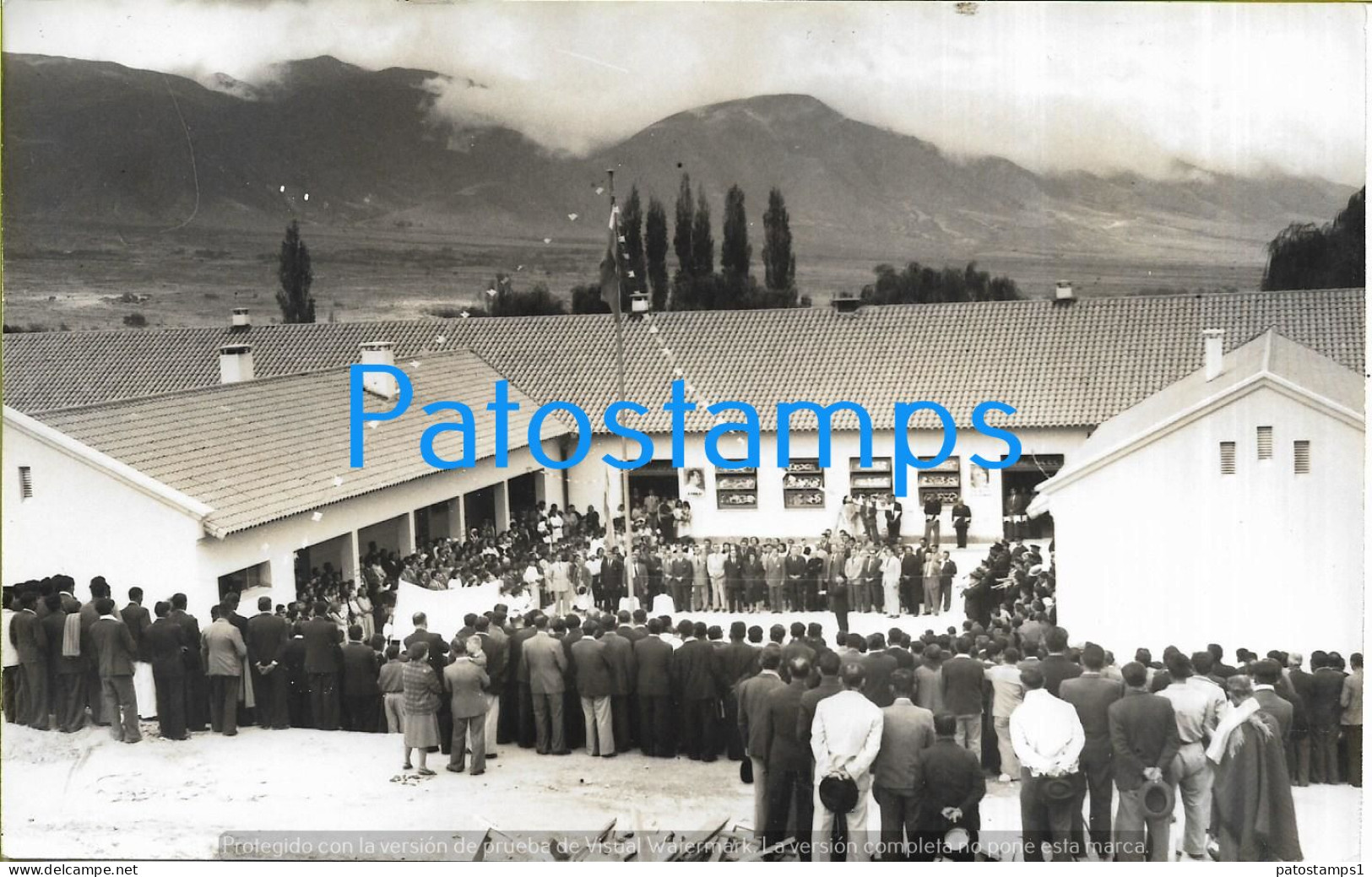 229181 ARGENTINA TUCUMAN GOBERNADOR FERNANDO RIERA 1951 ESCUELA NACIONAL TAFI DEL VALLE 18.5 X 11.5 CM PHOTO NO POSTCARD - Argentina