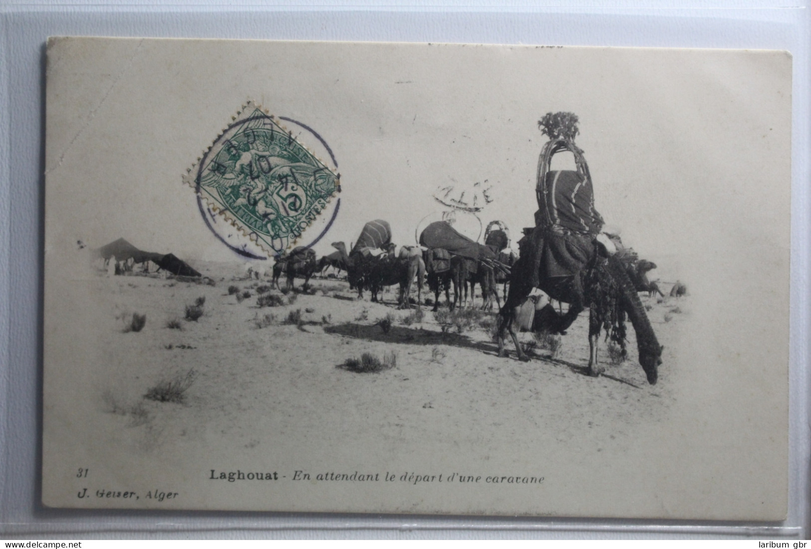 AK Laghouat Algerien En Attendant Le Départ D'une Caracane 1907 Gebraucht #PH290 - Ohne Zuordnung