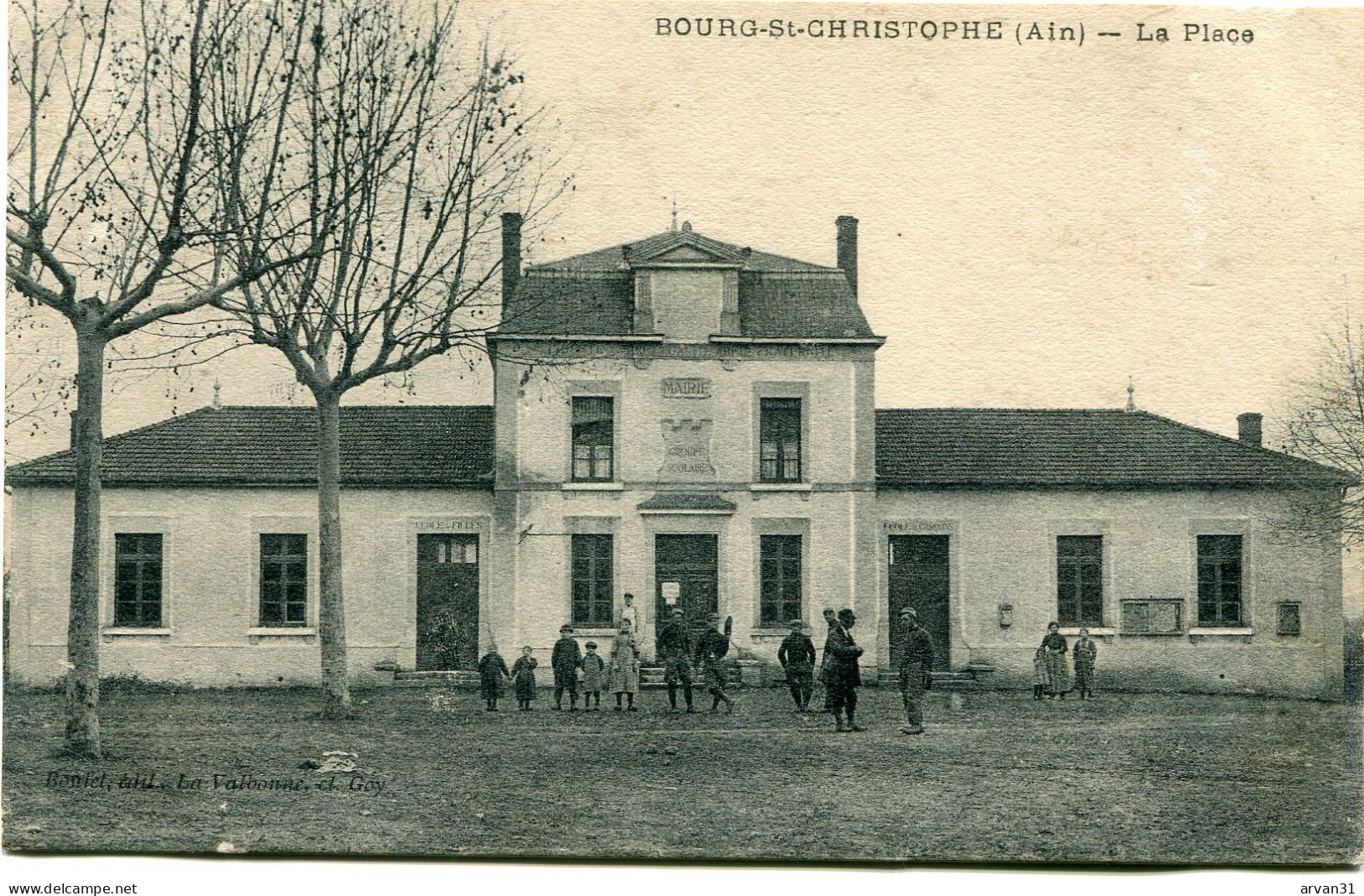 BOURG St CHRISTOPHE - LA PLACE En 1915  - CLICHE PARTICULIER ASSEZ RARE - - Ohne Zuordnung