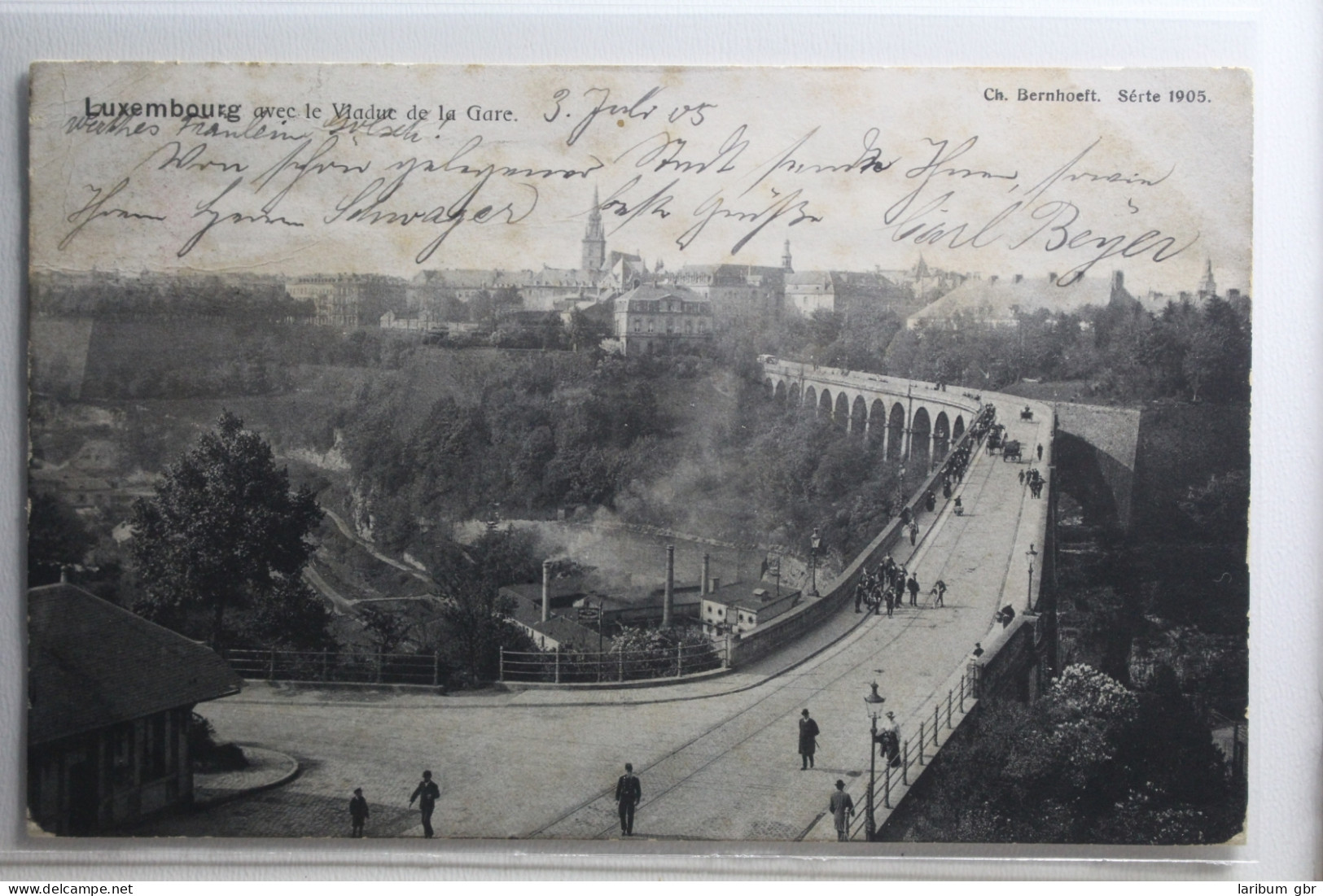 AK Luxemburg Avec Le Viaduc De La Gare 1905 Gebraucht #PH314 - Sonstige & Ohne Zuordnung