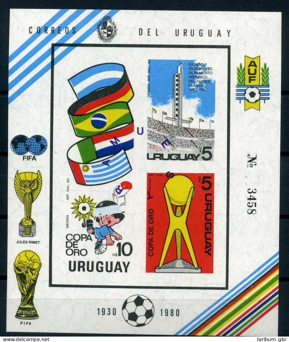 Uruguay Block 50 B Postfrisch Fußball #GB659 - Uruguay