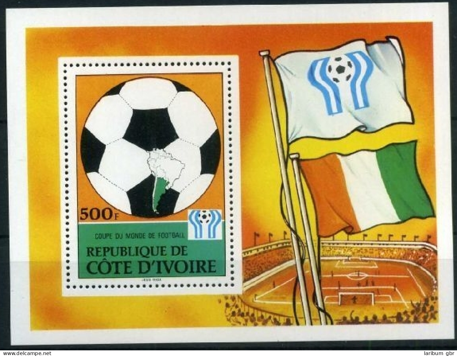 Elfenbeinküste Block 12 Postfrisch Fußball #GB624 - Côte D'Ivoire (1960-...)