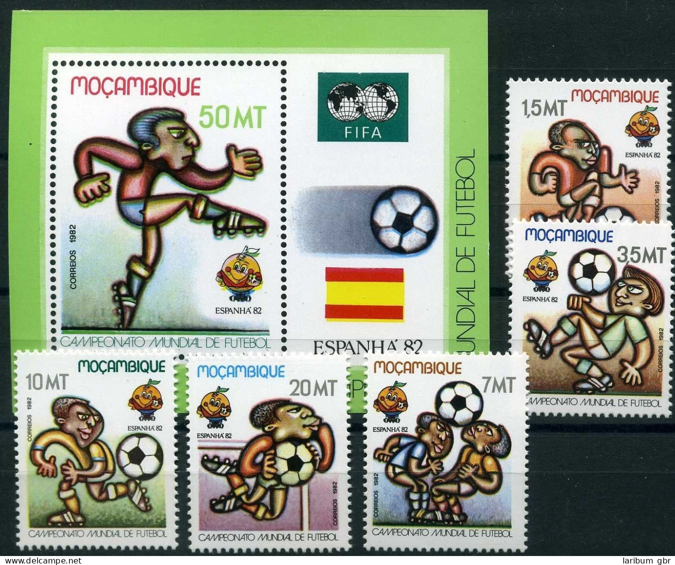 Mosambik 884-889, Block 13 Postfrisch Fußball WM 1982 #GB660 - Mozambique