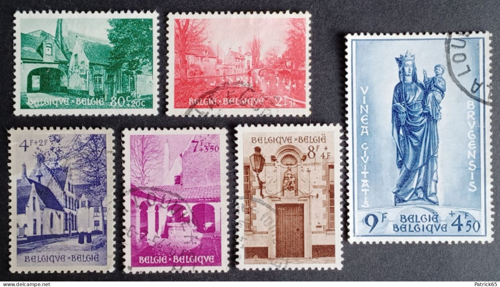 Belgie 1954 Begijnhof Van Brugge Obp-946/951 Used - Oblitérés