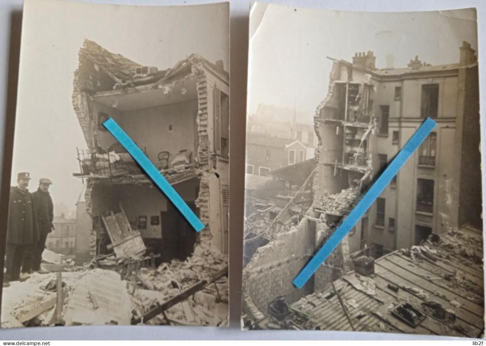 1918 Paris St Paul Bombardement De La Grosse Bertha (lange Max ) Ruines Destructions Ww1 Poilu 14 18 Photo - Guerre, Militaire