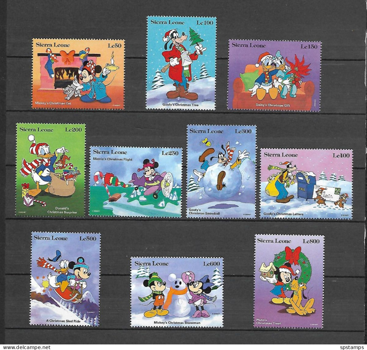 Disney Set Sierra Leone 1995 Christmas 94 MNH - Disney