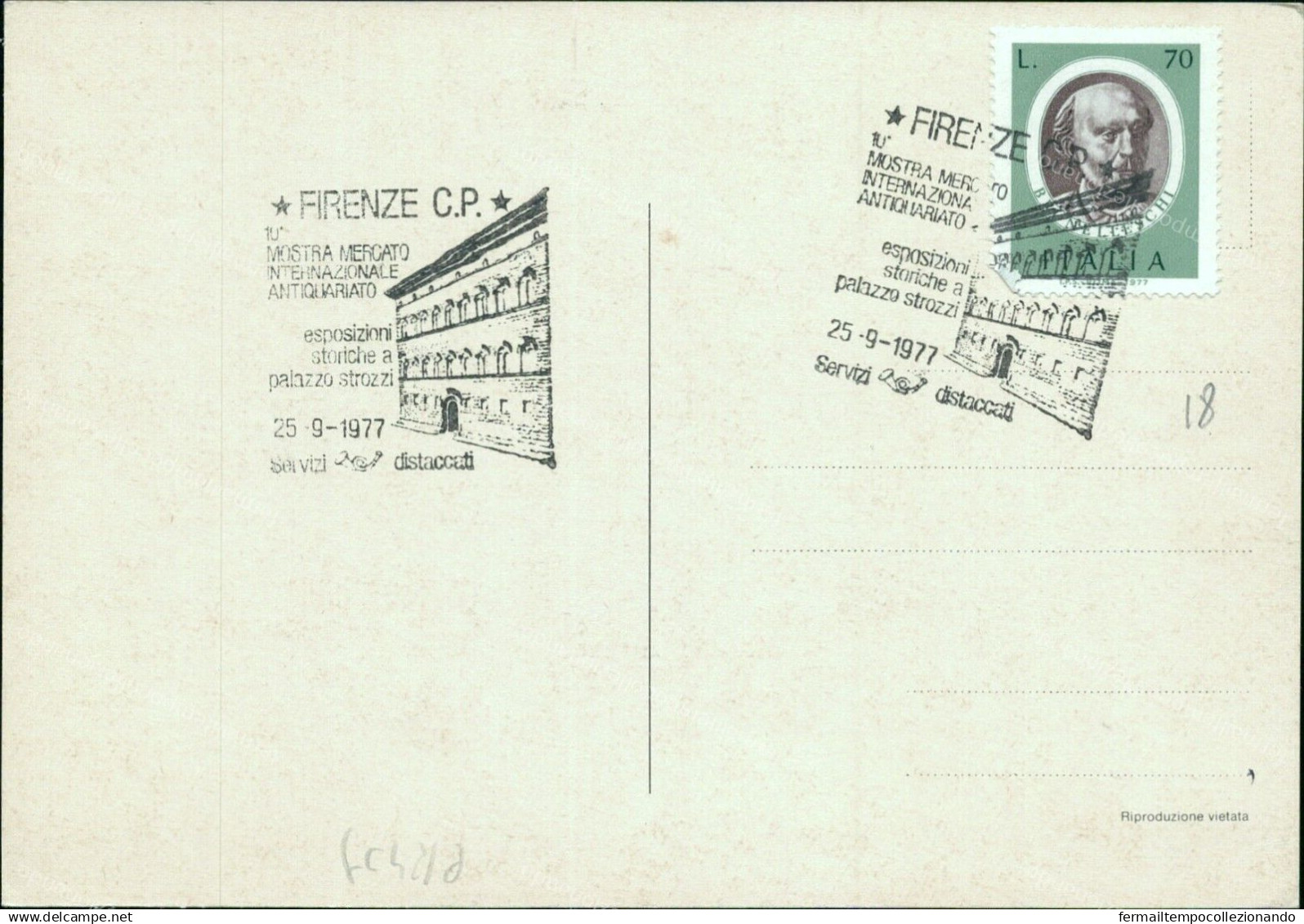 Cr409 Cartolina Cinquantenario 1927-1977 Del Chianti Putto Vino Firenze - Firenze (Florence)