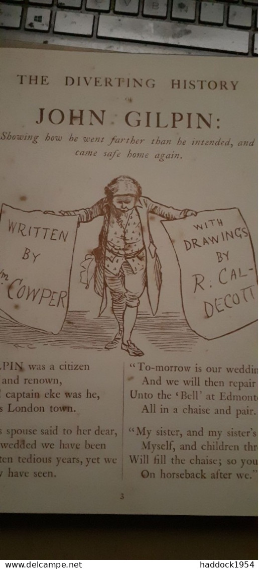 Picture Book R.CALDECOTT Routledge And Sons 1878 - Contes De Fées Et Fantastiques