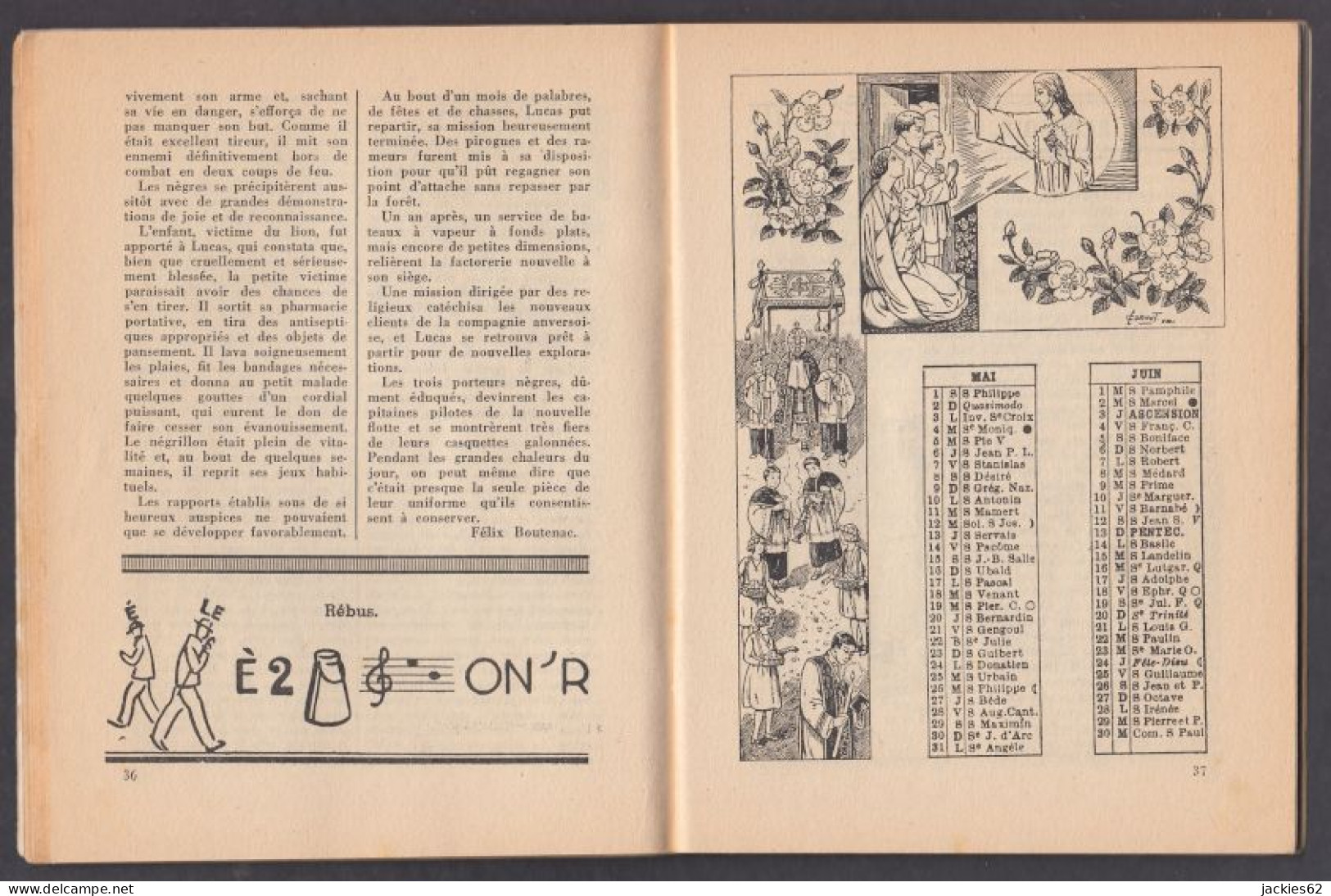 130919/ ALMANACH DU CROISÉ, 1943, 95 Pages - Religion