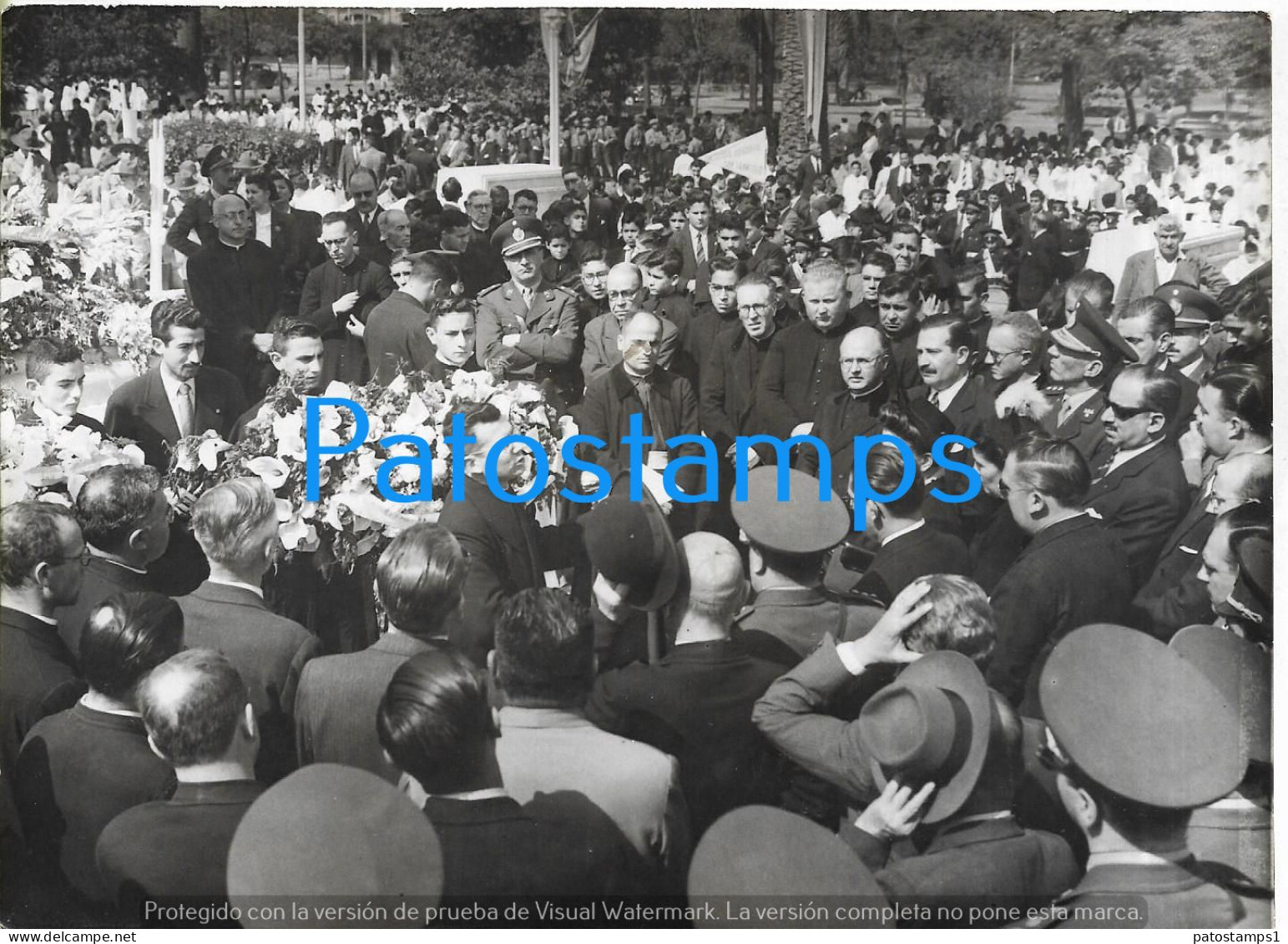 229186 ARGENTINA TUCUMAN GOBERNADOR FERNANDO RIERA 1951 HOMENAJE A SAN MARTIN 18 X 13 CM PHOTO NO POSTCARD - Argentine