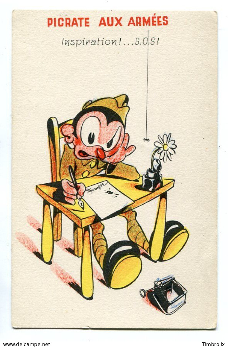 PICRATE AUX ARMEES - 10 Cartes Postales Humoristiques Signées DEFAUCHY Illustrateur - Série Complète. - Humor