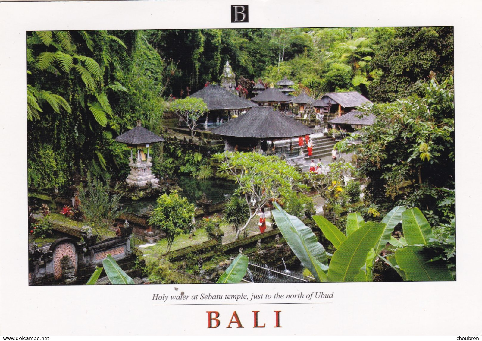 INDONESIE. BALI (ENVOYE DE). " HOLI WATER  AT SEBATU TEMPLE  ".ANNEE 2009 + TEXTE + TIMBRES. FORMAT 16.5x11.5 Cm - Indonesien