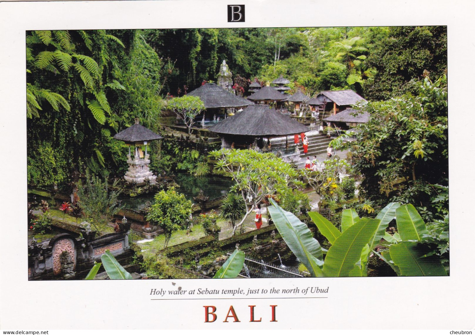 INDONESIE. BALI (ENVOYE DE). " HOLI WATER  AT SEBATU TEMPLE  ".ANNEE 2009 + TEXTE + TIMBRES. FORMAT 16.5x11.5 Cm - Indonésie