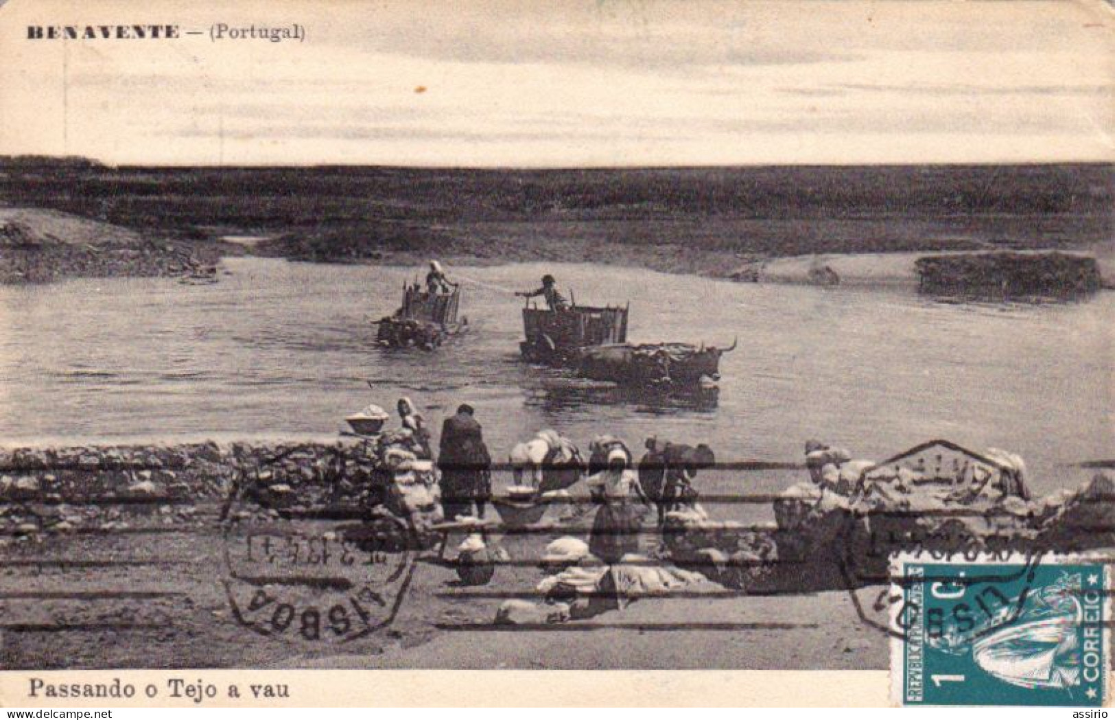 Portugal - Benavente -Circulou Para América     1912 - Santarem