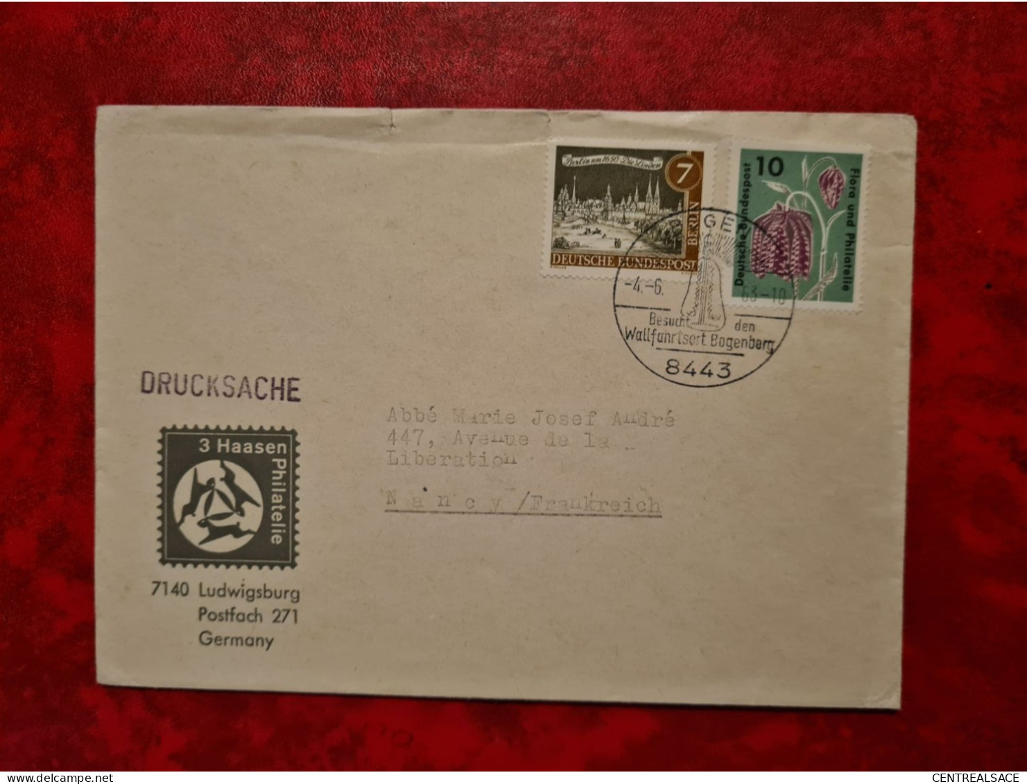 Lettre Allemagne 1963 CACHET BOGEN WALLFAHRTSORT BOGENBERG - Sonstige & Ohne Zuordnung