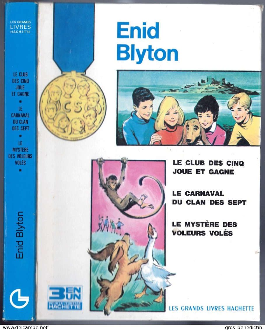 Hachette 3 En Un - E. Blyton - "Le Club Des 5 Joue Et Gagne, Etc " - 1970 - #Ben&Bly&CD5 - #Ben&Bly&CD7 - #Ben&Bly&Myst - Hachette