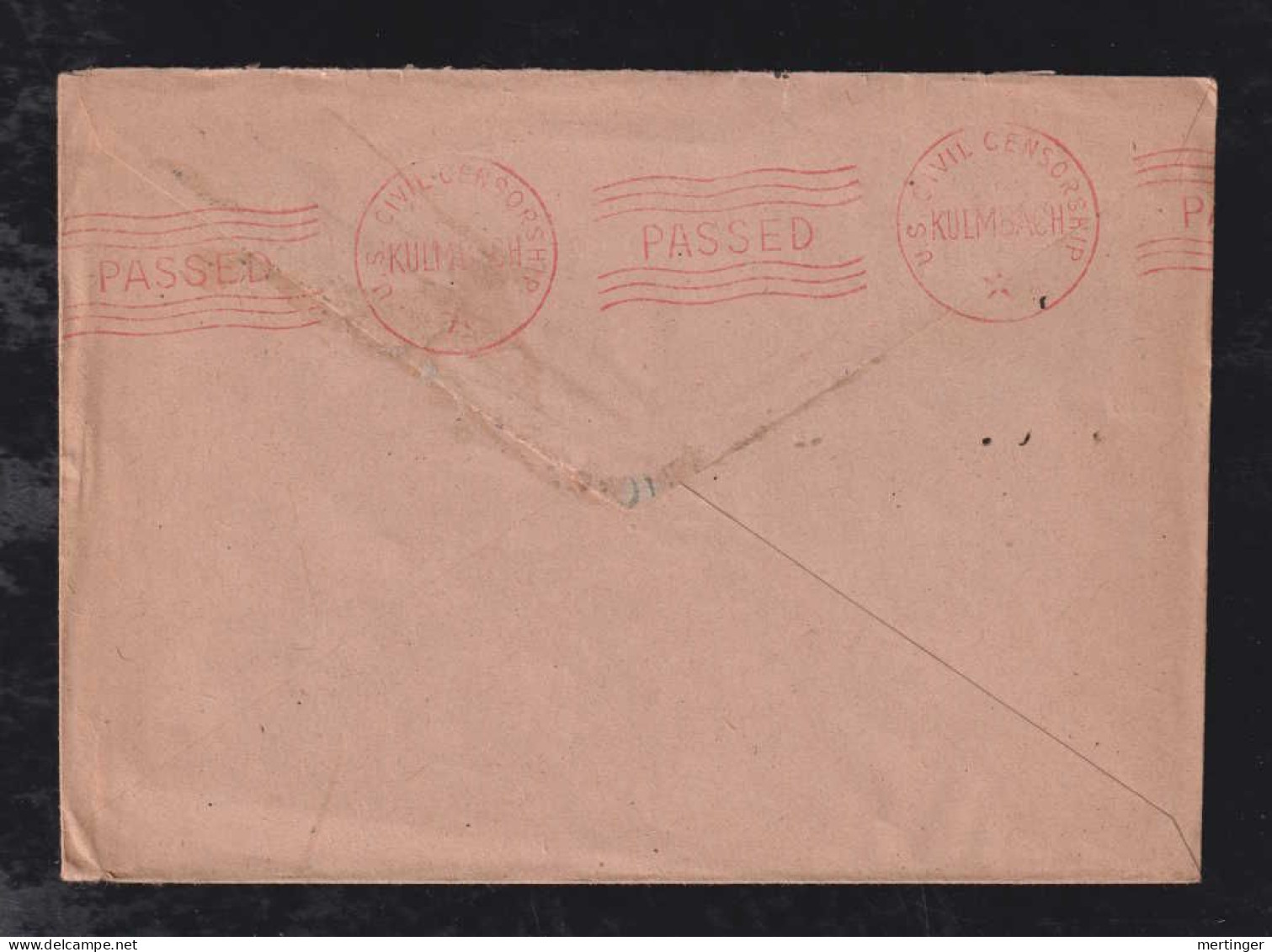 All. Besetzung 1947 Censor Brief 75Pf LICHTENFELS X ANDOVER USA Kulmbach Civil Censor - Briefe U. Dokumente