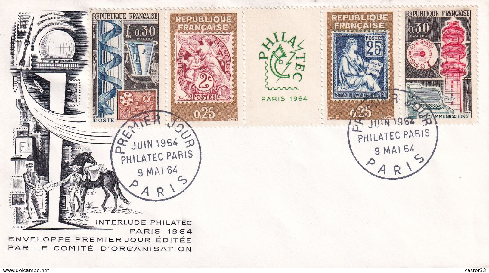 1er Jour, Philatec Paris 1964 - 1960-1969