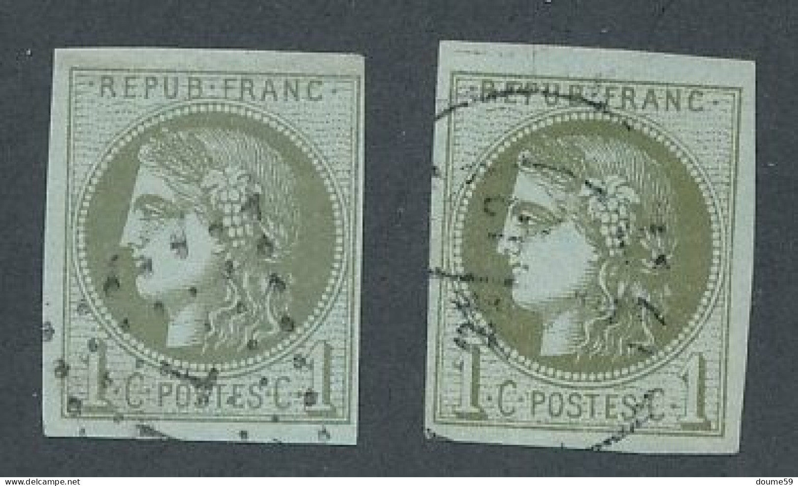 BM-59: FRANCE:  N° 39C 1er Et 2ème état   Obl    1er Choix à B - 1870 Bordeaux Printing