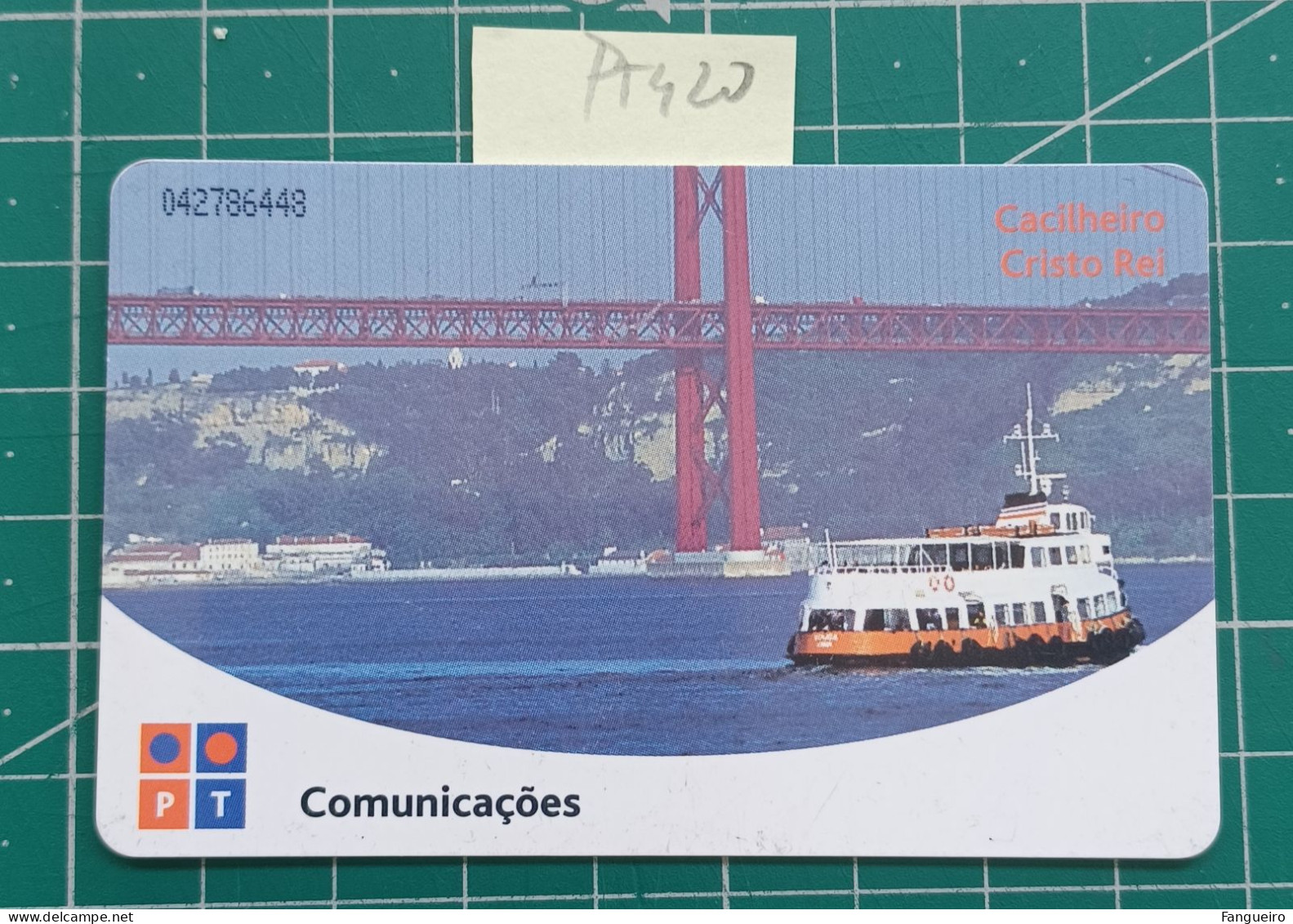 PORTUGAL USED PHONECARD PT420 TAGUS RIVER BOAT - Portugal