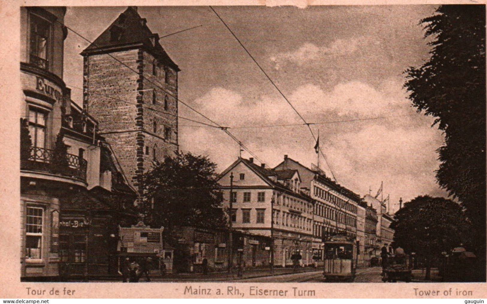 CPA - MAINZ (MAYENCE) - Tour De Fer (tramway) - Edition Kupferdruck - Mainz