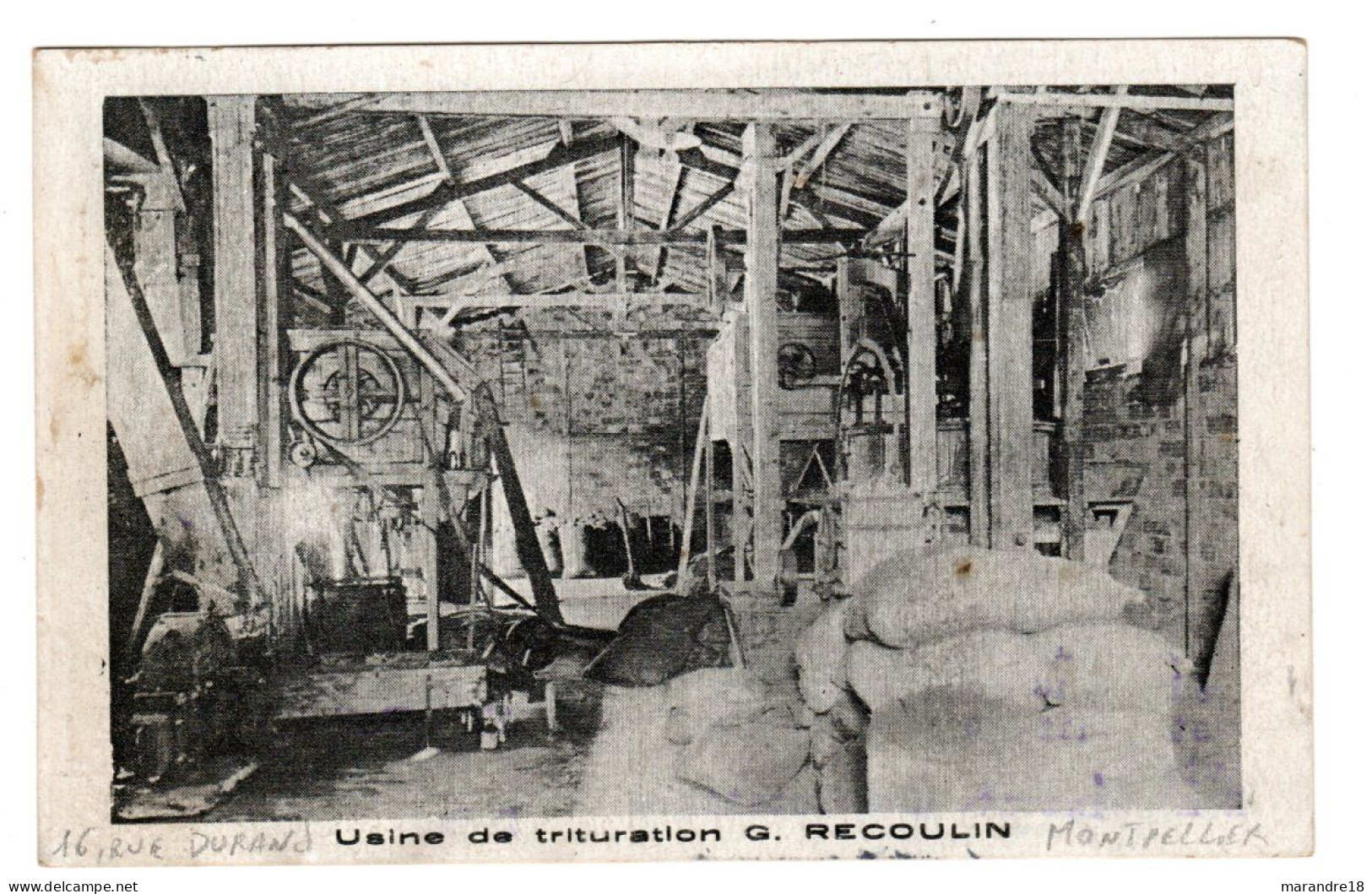 Montpellier , Usine De Trituration G.Recoulin 16 Rue Durand - Montpellier