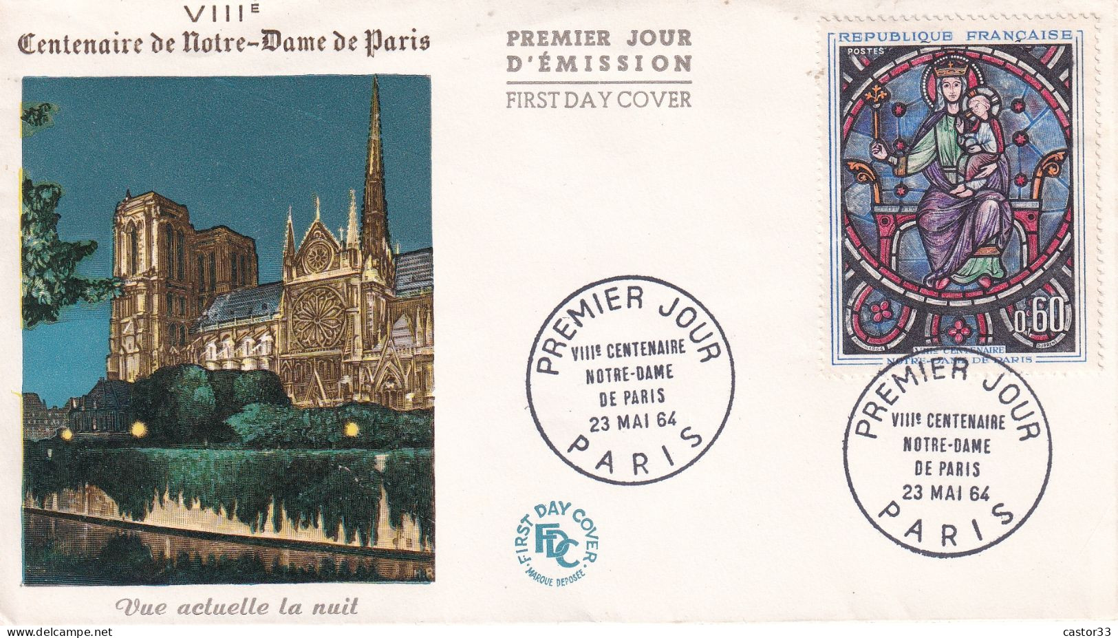 1er Jour, VIIIè Centenaire De Notre Dame De Paris - 1960-1969