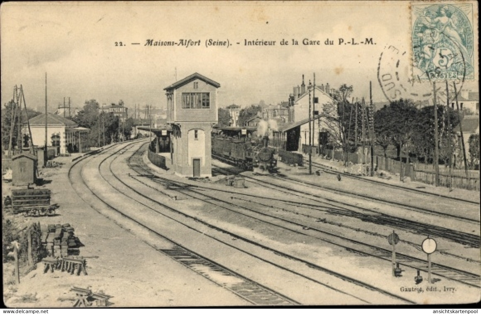 CPA Maisons-Alfort Val De Marne, Innenraum Des Bahnhofs - Autres & Non Classés