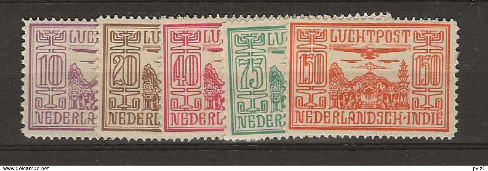 1928 MH Nederlands Indië Airmail NVPH LP 6-10 - Netherlands Indies