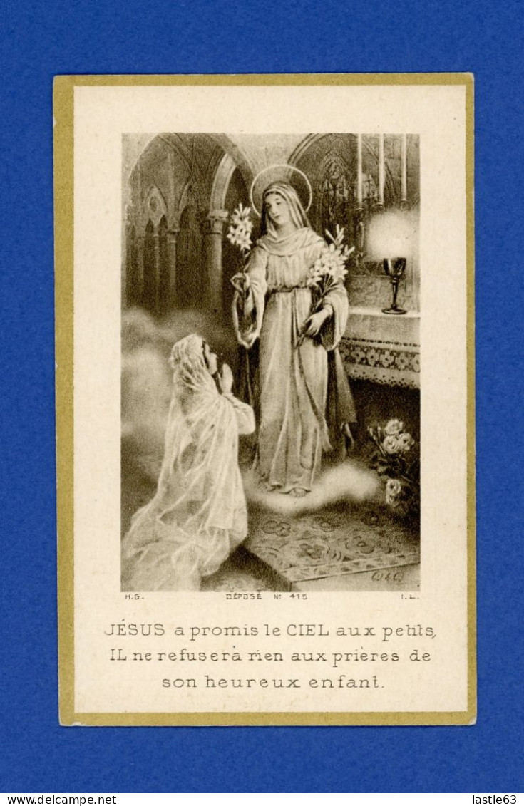 Image Religieuse Première Communion D' Hélène  Peyroux   Église D'Oradour - Sur - Glane  Le 13 Mai 1923 - Andachtsbilder