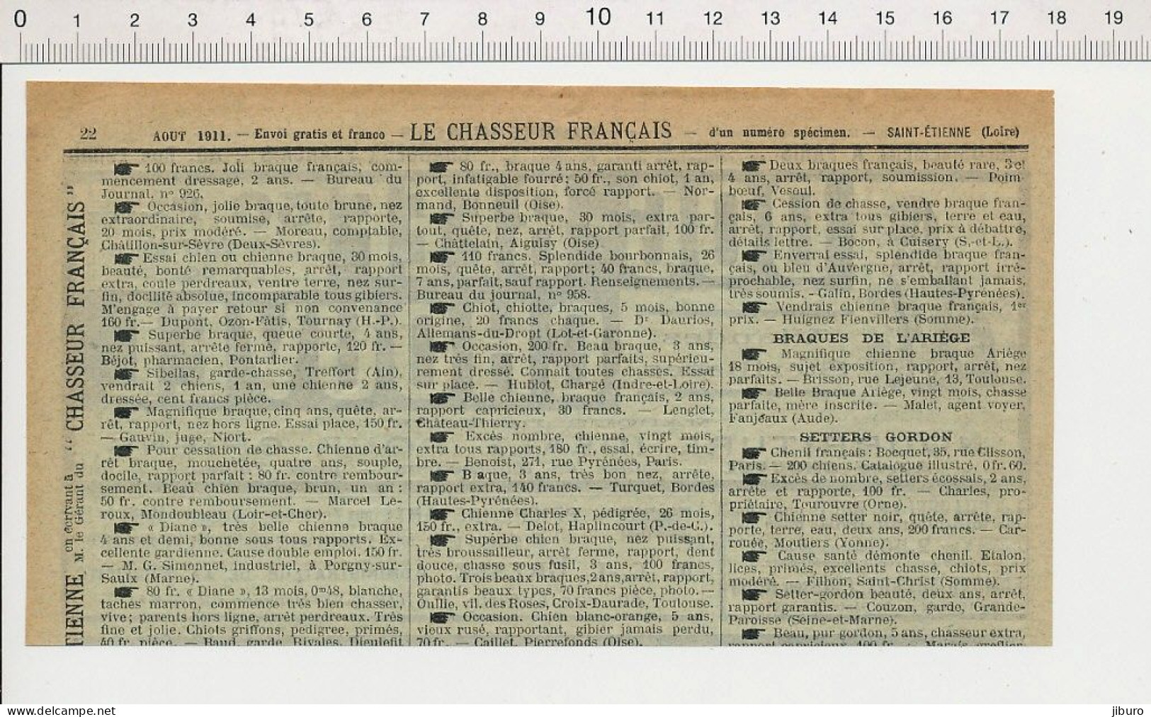 Publicité1911 Dog-Beef Alfred Chouvel Montaudran Nourriture Pour Chiens + Chasselas Doré Edmond Ducros Calvisson 30 Gard - Publicités