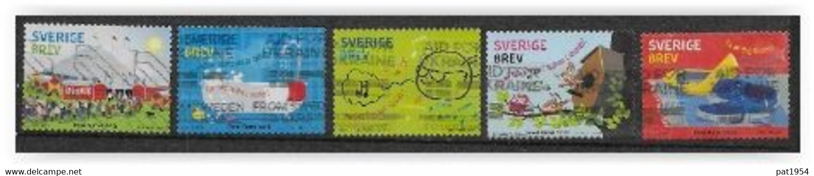 Suède 2022 N°3386/3390 Oblitérés Povel Ramel - Used Stamps