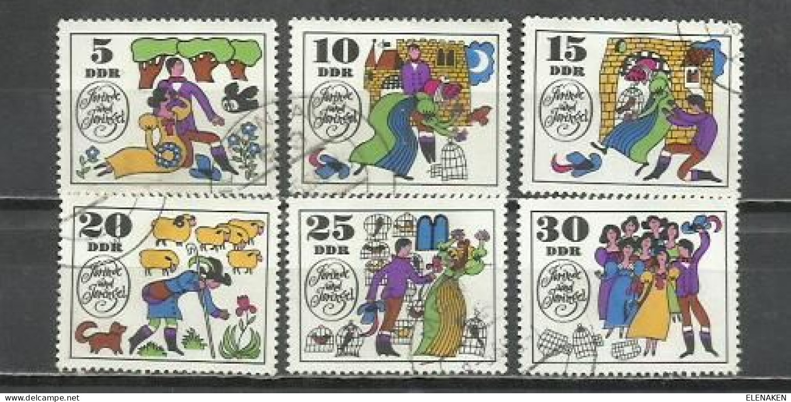 7565F-SERIE COMPLETA ALEMANIA DEMOCRATICA DDR 1969 Nº 1146/1151 CUENTOS LEYENDAS - Used Stamps